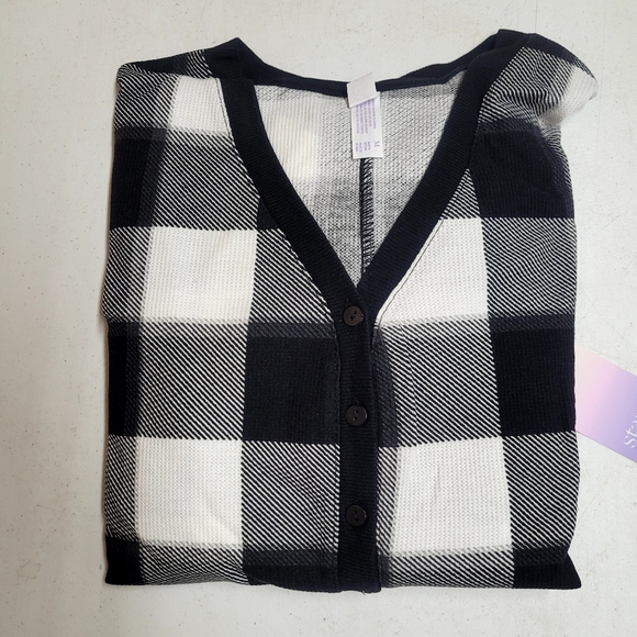 New! Women's Thermal Pajama Union Suit - Stars Above Black/White - Picture 9 of 10